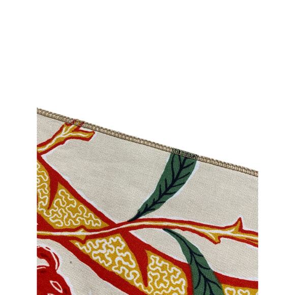 Brunschwig Fils 1 Piece Fabric Linen Cotton Blend 35 x 27.5" Selvage Flora Fauna - Picture 7 of 8